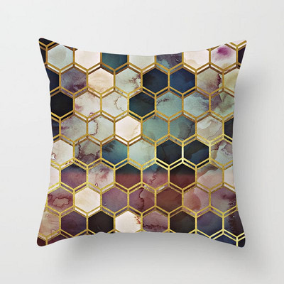 Jastučnice sa šarenim geometrijskim uzorkom Kućne ukrasne jastučnice Navlake za jastuke Karta Baršunasta jastučnica za kauč