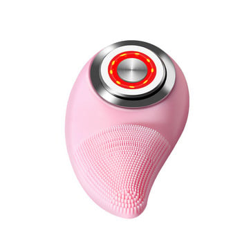 Ултразвукова вибрация Силиконова четка за почистване на лице Терапия с червена светлина Почистващо средство за лице USB Водоустойчиво средство за премахване на черни точки Грижа за кожата