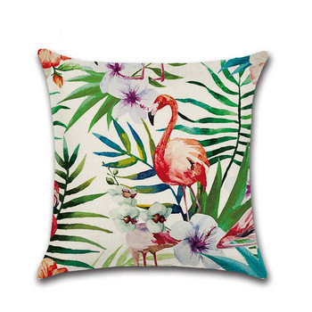 Тропически растения Декоративни калъфки за възглавници Фламинго Памучно бельо Калъфка за възглавница Цветя Калъфка за възглавница Kussensloop Almohada