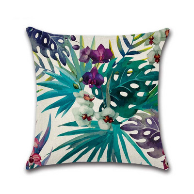 Tropske biljke Ukrasne jastučnice Flamingo Pamučna lanena jastučnica Cvijeće Jastučnica Kussensloop Almohada