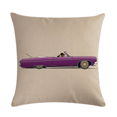 Vintage Car Series vászon párnahuzat Housse De Coussin párnahuzat Cojines Decorativos Para Sofá Home Decor