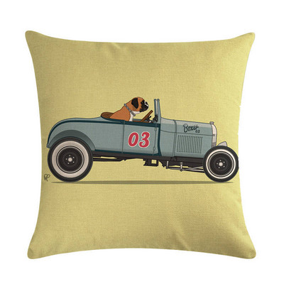 Vintage Car Series vászon párnahuzat Housse De Coussin párnahuzat Cojines Decorativos Para Sofá Home Decor