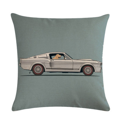 Vintage Car Series vászon párnahuzat Housse De Coussin párnahuzat Cojines Decorativos Para Sofá Home Decor