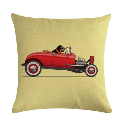 Vintage Car Series vászon párnahuzat Housse De Coussin párnahuzat Cojines Decorativos Para Sofá Home Decor