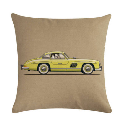 Vintage Car Series vászon párnahuzat Housse De Coussin párnahuzat Cojines Decorativos Para Sofá Home Decor