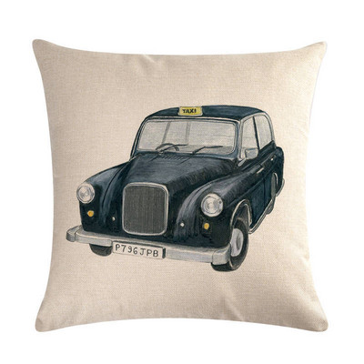 Vintage Car Series vászon párnahuzat Housse De Coussin párnahuzat Cojines Decorativos Para Sofá Home Decor