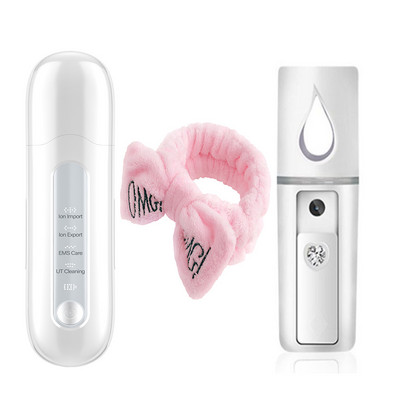 Skin scrubber Ultrahangos arc spatula arctisztító lifting akne mitesszer eltávolító szépségtisztító kefe Nano arc gőzölő