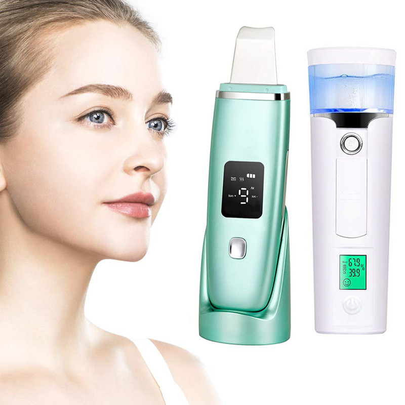 Skin scrubber Ultrahangos arc spatula arctisztító lifting akne mitesszer eltávolító szépségtisztító kefe Nano arc gőzölő