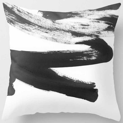 Fete de pernă cu model geometric din poliester Fashion Beauty Negru Alb Gri Fete de pernă pătrate Husă de pernă de înaltă calitate 45*45cm