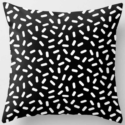 Fete de pernă cu model geometric din poliester Fashion Beauty Negru Alb Gri Fete de pernă pătrate Husă de pernă de înaltă calitate 45*45cm