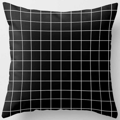 Fete de pernă cu model geometric din poliester Fashion Beauty Negru Alb Gri Fete de pernă pătrate Husă de pernă de înaltă calitate 45*45cm