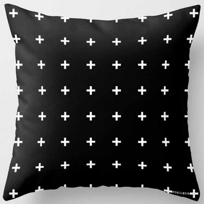 Fete de pernă cu model geometric din poliester Fashion Beauty Negru Alb Gri Fete de pernă pătrate Husă de pernă de înaltă calitate 45*45cm