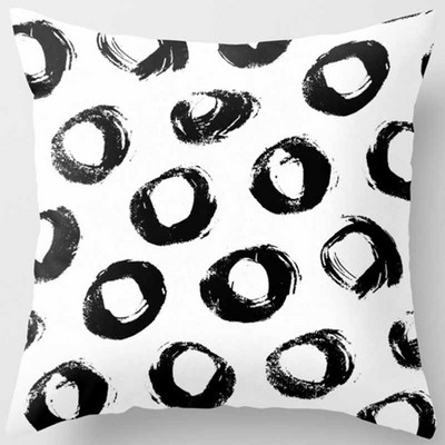Fete de pernă cu model geometric din poliester Fashion Beauty Negru Alb Gri Fete de pernă pătrate Husă de pernă de înaltă calitate 45*45cm