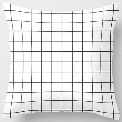 Fete de pernă cu model geometric din poliester Fashion Beauty Negru Alb Gri Fete de pernă pătrate Husă de pernă de înaltă calitate 45*45cm