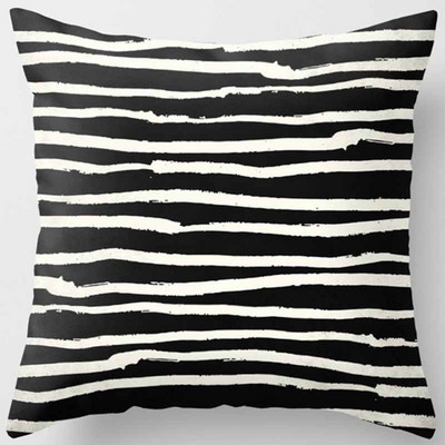 Fete de pernă cu model geometric din poliester Fashion Beauty Negru Alb Gri Fete de pernă pătrate Husă de pernă de înaltă calitate 45*45cm