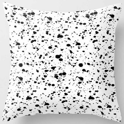 Fete de pernă cu model geometric din poliester Fashion Beauty Negru Alb Gri Fete de pernă pătrate Husă de pernă de înaltă calitate 45*45cm