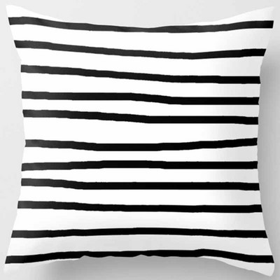 Fete de pernă cu model geometric din poliester Fashion Beauty Negru Alb Gri Fete de pernă pătrate Husă de pernă de înaltă calitate 45*45cm