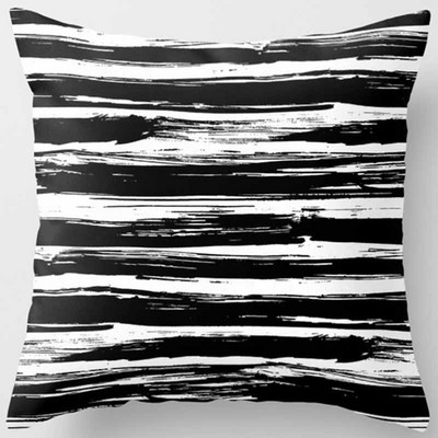 Fete de pernă cu model geometric din poliester Fashion Beauty Negru Alb Gri Fete de pernă pătrate Husă de pernă de înaltă calitate 45*45cm
