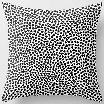 Fete de pernă cu model geometric din poliester Fashion Beauty Negru Alb Gri Fete de pernă pătrate Husă de pernă de înaltă calitate 45*45cm