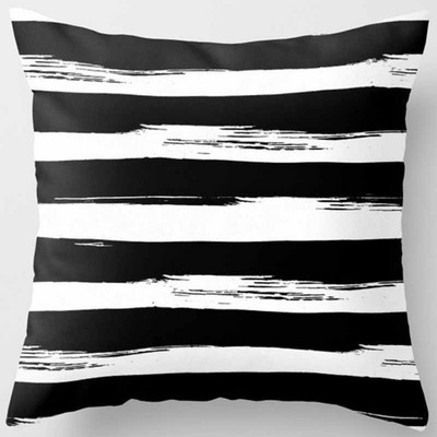 Fete de pernă cu model geometric din poliester Fashion Beauty Negru Alb Gri Fete de pernă pătrate Husă de pernă de înaltă calitate 45*45cm