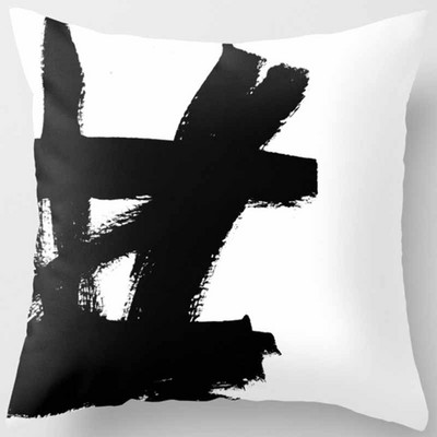 Fete de pernă cu model geometric din poliester Fashion Beauty Negru Alb Gri Fete de pernă pătrate Husă de pernă de înaltă calitate 45*45cm
