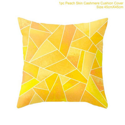 Husă de pernă galbenă de înaltă calitate de 45 cm, cu frunze de ananas, husă de pernă pentru canapea, husă de pernă de pluș pentru decorarea casei, husă de pernă