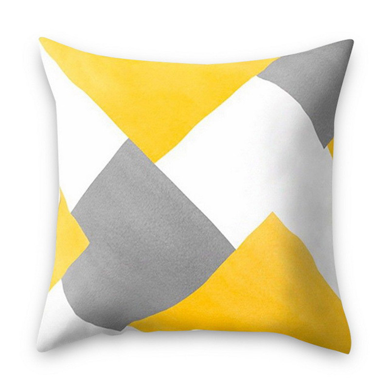 Husă de pernă galbenă de înaltă calitate de 45 cm, cu frunze de ananas, husă de pernă pentru canapea, husă de pernă de pluș pentru decorarea casei, husă de pernă
