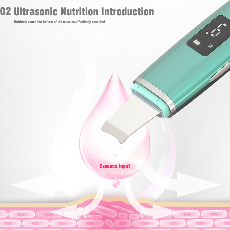 Ultrahangos bőrradír mély arctisztító gép peeling lapát arc pórustisztító arc spatula bőrradír lifting gép