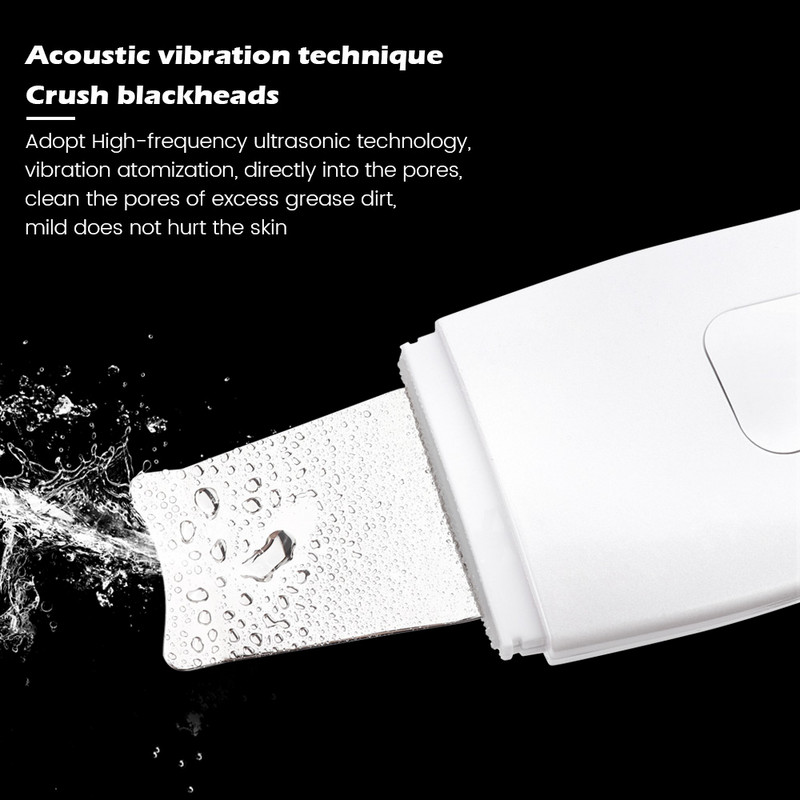 Ultrasonic Skin Scrubber Peeling Shovel Ion Acne Remover Face Lifting Facial Massager 5 Modes Deep Cleaning Machine
