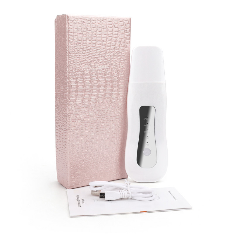 Ultrasonic Skin Scrubber Peeling Shovel Ion Acne Remover Face Lifting Facial Massager 5 Modes Deep Cleaning Machine