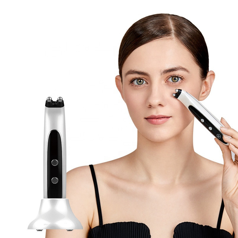 EMS mikrosrovės veido prietaisas elektrinis vibracinis akių masažuoklis nuo raukšlių LED odos atjauninimo aparatas Veido kaklo odai lygi