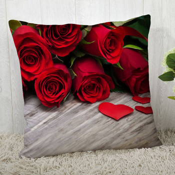 Λουλούδια Κόκκινο Τριαντάφυλλο Μαξιλαροθήκη Προσαρμογή Μαξιλαροθήκη Μοντέρνα Διακοσμητική Μαξιλαροθήκη για Σαλόνι 45X45cm,40X40cm A2020.4.29