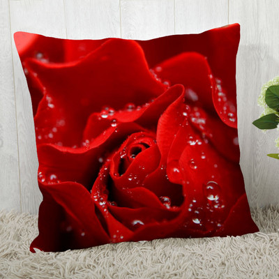 Virágok Piros rózsa párnahuzat Egyedi párnahuzat Modern otthoni dekorációs párnahuzat nappaliba 45X45cm,40X40cm A2020.4.29