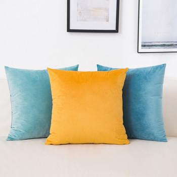 40/45/50/55/60 см едноцветна кадифена калъфка за възглавница в бонбонени цветове за диван, кола, домашна декоративна калъфка за възглавница, подарък