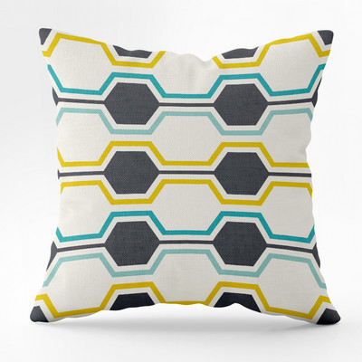 45X45CM Nordic Geometric Print párnahuzat őszibarack bőr ülőgarnitúra derékpárna háttámla párnahuzat