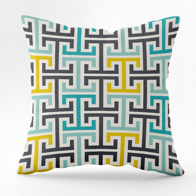 45X45CM Nordic Geometric Print párnahuzat őszibarack bőr ülőgarnitúra derékpárna háttámla párnahuzat
