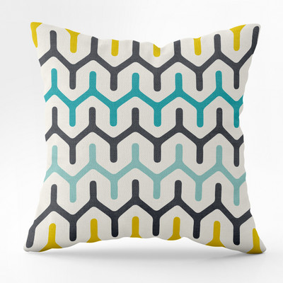 45X45CM Nordic Geometric Print párnahuzat őszibarack bőr ülőgarnitúra derékpárna háttámla párnahuzat