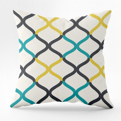 45X45CM Nordic Geometric Print párnahuzat őszibarack bőr ülőgarnitúra derékpárna háttámla párnahuzat