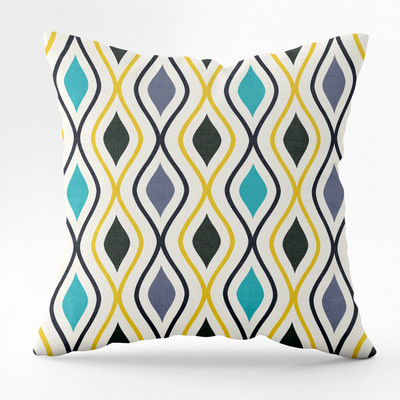 45X45CM Nordic Geometric Print párnahuzat őszibarack bőr ülőgarnitúra derékpárna háttámla párnahuzat