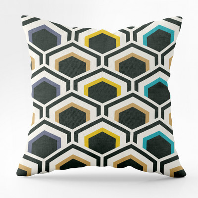 45X45CM Nordic Geometric Print párnahuzat őszibarack bőr ülőgarnitúra derékpárna háttámla párnahuzat