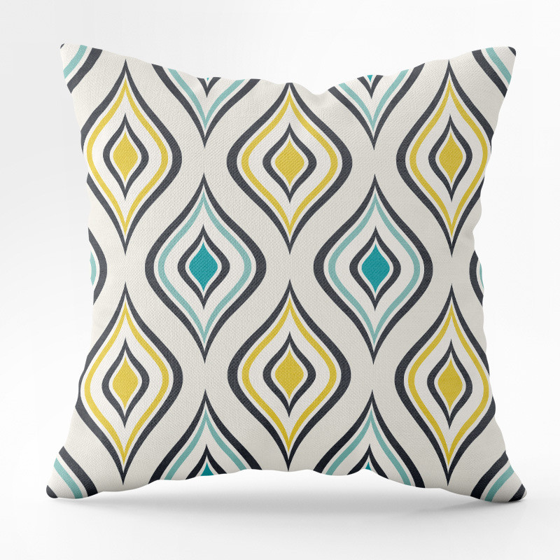 45X45CM Nordic Geometric Print párnahuzat őszibarack bőr ülőgarnitúra derékpárna háttámla párnahuzat
