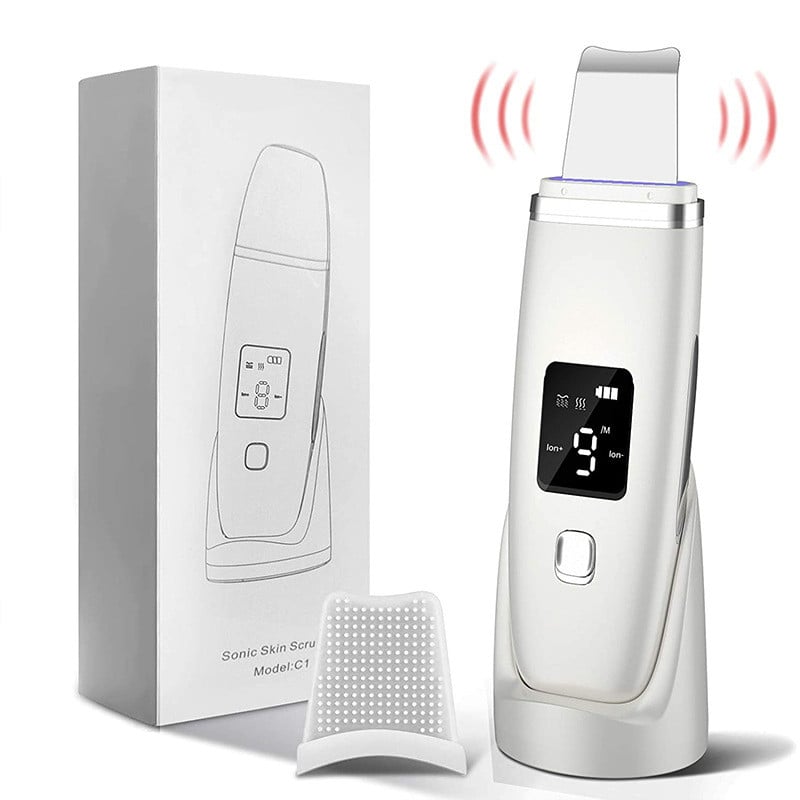 Ultrahangos vibrációs mitesszer eltávolító mélytisztító arcbőrradír pórustisztító lifting gép arcra Led peeling lapát