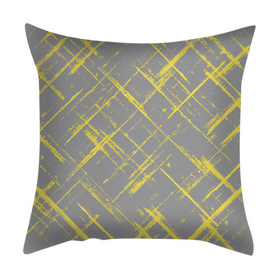 45X45CM geometrikus absztrakt barack bőr párnahuzat nappali hálószobához autós kanapé párna párna nagykereskedés