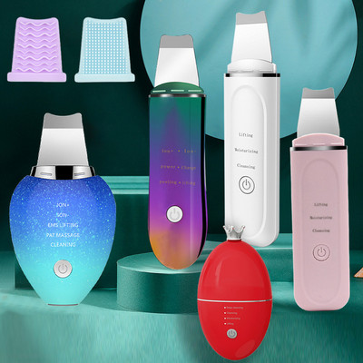 Scrubber electric cu ultrasunete pentru pielea feței Curățarea feței Peeling lopată Curățător de pori faciali Dispozitiv de îndepărtare a punctelor negre V Mașină de lifting facial