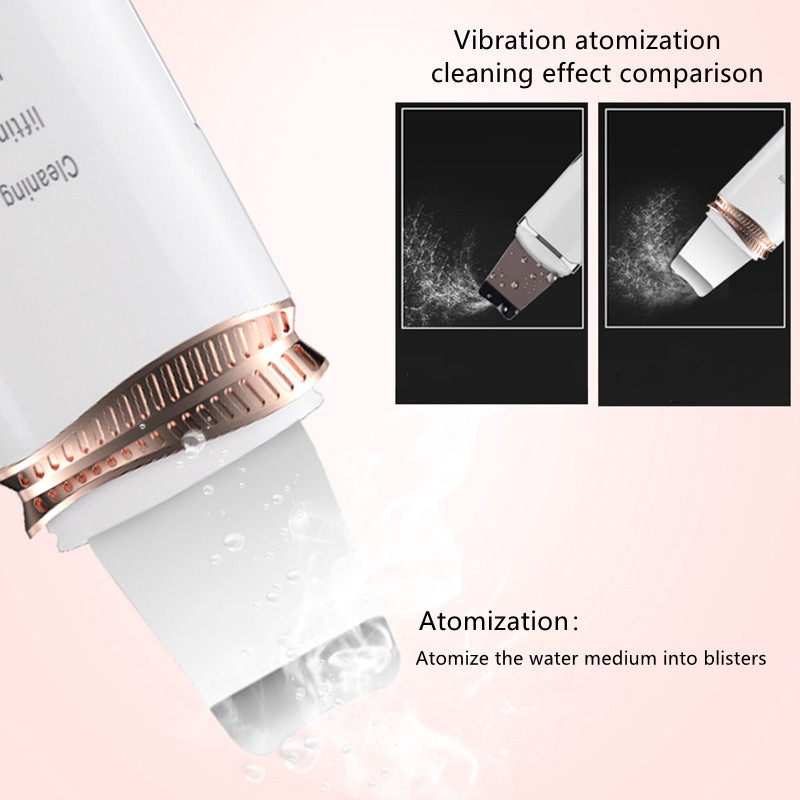 Peeling Lapát tisztító Ultrahangos bőrradír mitesszer akne mérő Ultrahangos peeling lapát tisztító arckaparó EMS Lifter