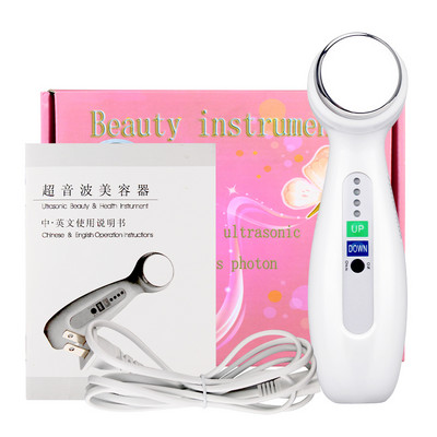 Näo ultraheli iluinstrument käeshoitav massaaži positiivsete ja negatiivsete ioonide implantatsiooni elektrooniline kodu iluinstrument