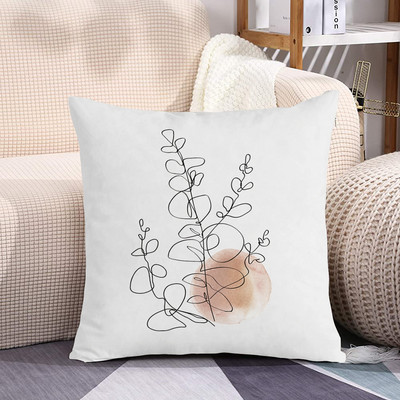 Sieviešu spilvenu pārvalks Dzīvojamās istabas krēsls Dīvāna dekors Minimālisma līnija Ziedu spilvendrāna Īsa plīša spilvendrāna Bohemian