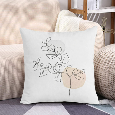 Sieviešu spilvenu pārvalks Dzīvojamās istabas krēsls Dīvāna dekors Minimālisma līnija Ziedu spilvendrāna Īsa plīša spilvendrāna Bohemian