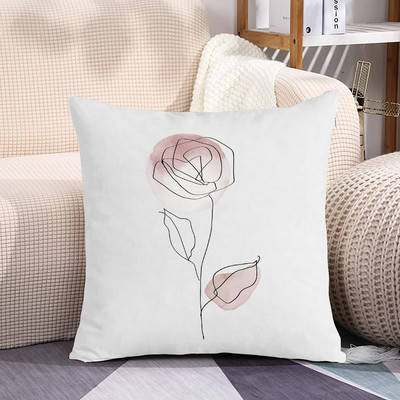 Sieviešu spilvenu pārvalks Dzīvojamās istabas krēsls Dīvāna dekors Minimālisma līnija Ziedu spilvendrāna Īsa plīša spilvendrāna Bohemian