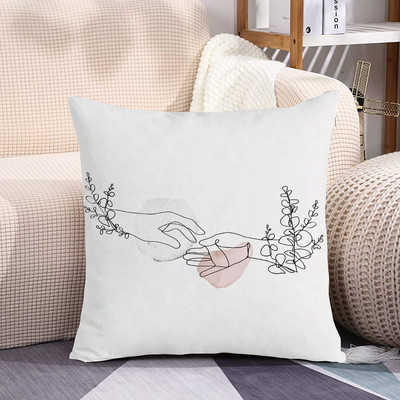 Sieviešu spilvenu pārvalks Dzīvojamās istabas krēsls Dīvāna dekors Minimālisma līnija Ziedu spilvendrāna Īsa plīša spilvendrāna Bohemian